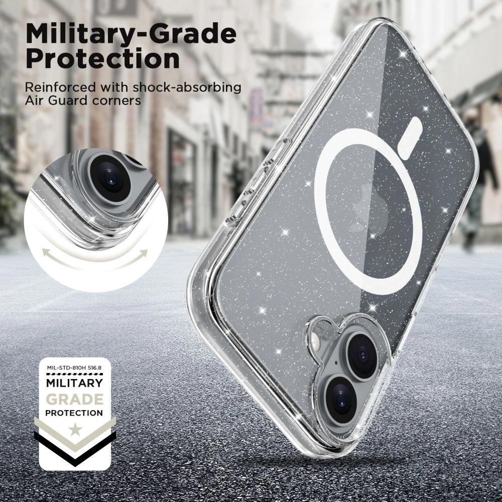 Hurtownia GSM - Husă Tech-protect Flexair Hybrid MagSafe Apple iPhone 16 Glitter - THP3065 - {ean13} - Hurt