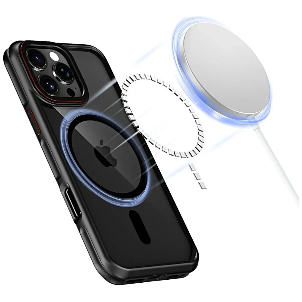 Hurtownia GSM - Husă Tech-protect MagHybrid MagSafe Apple iPhone 15 Pro negru/roșu - THP3073 - {ean13} - Hurt