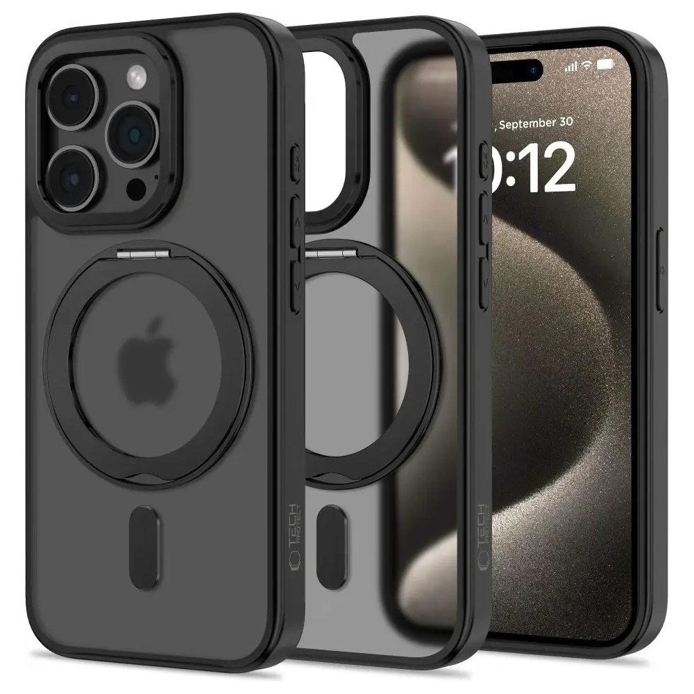 Hurtownia GSM - Etui Tech-Protect MagRing MagSafe Apple iPhone 15 Pro Matte Black - THP3089 - {ean13} - Hurt