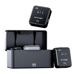 Hurtownia GSM - Vezeték nélküli mikrofon BlitzWolf, BW-SX63, 1000mAh (fekete) - BLZ607 - {ean13} - Hurt