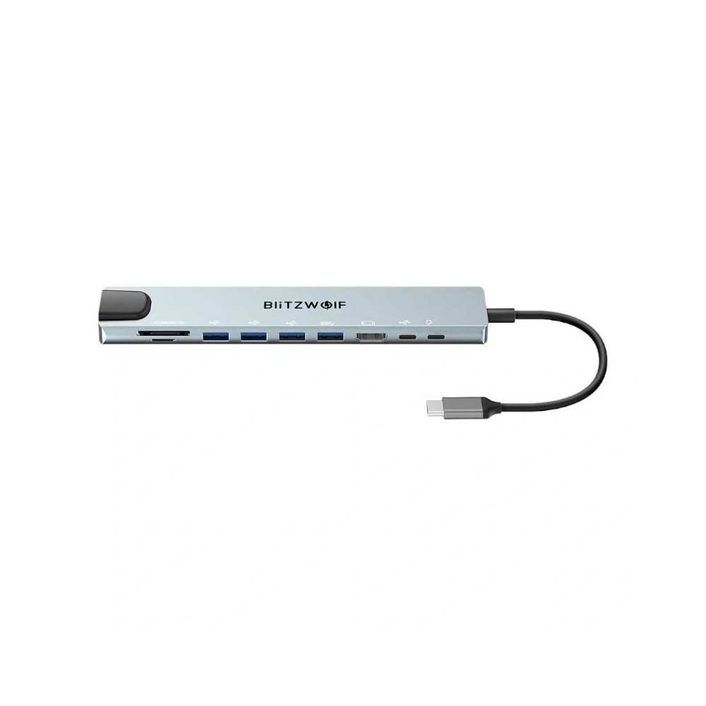 Hurtownia GSM - Stația de docare Blitzwolf BW-TH5 10w1 USB-C (argintie) - BLZ608 - {ean13} - Hurt