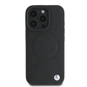 Hurtownia GSM - Etui BMW BMHMP16L23RTPK Apple iPhone 16 Pro hardcase Sign Leather Half Textured And Circle MagSafe czarny - BMW686 - {ean13} - Hurt