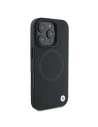 Hurtownia GSM - BMW BMHMP16L23RTPK Apple iPhone 16 Pro hardcase Semn din piele texturată pe jumătate și cerc MagSafe negru - BMW686 - {ean13} - Hurt