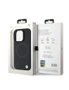 Wholesale Case BMW BMHMP16L23RTPK Apple iPhone 16 Pro hardcase Sign Leather Half Textured And Circle MagSafe black - BMW686 - {ean13} - Hurt