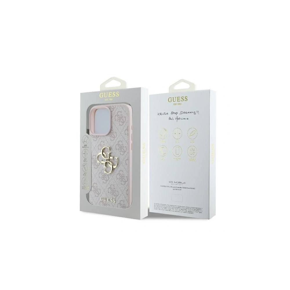 Hurtownia GSM - Guess GUHCP16L4GMGPI Apple iPhone 16 Pro hardcase 4G Big Logo růžové - GUE3478 - {ean13} - Hurt
