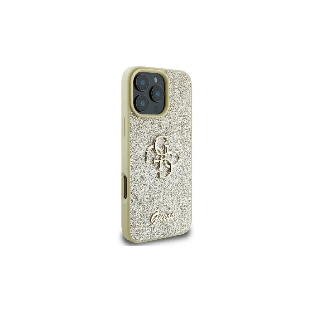 Hurtownia GSM - Guess GUHCP16LHG4SGD Apple iPhone 16 Pro hardcase Fixed Glitter Big 4G zlatý - GUE3479 - {ean13} - Hurt