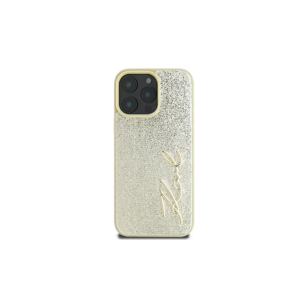 Hurtownia GSM - Karl Lagerfeld KLHCP16LPFMFBKMD Apple iPhone 16 Pro hardcase Metal Signature zlatý - KLD2136 - {ean13} - Hurt