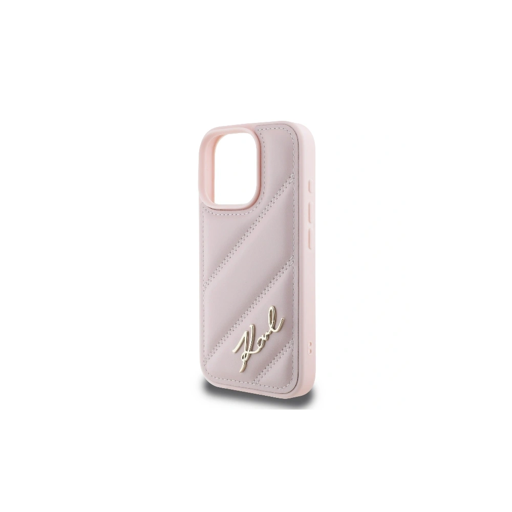 Hurtownia GSM - Karl Lagerfeld KLHCP16LPQDSMGP Apple iPhone 16 Pro Hardcase Quilted Signature rosa - KLD2138 - {ean13} - Hurt