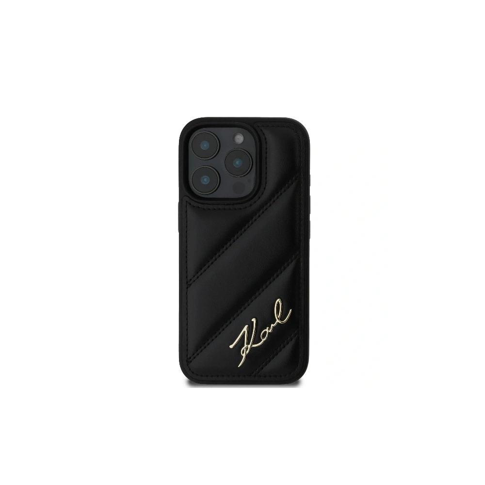 Hurtownia GSM - Karl Lagerfeld KLHCP16XPQDSMGK Apple iPhone 16 Pro Max hardcase Quilted Signature negru - KLD2140 - {ean13} - Hurt