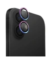 Sklo na objektiv fotoaparátu UNIQ Optix Aluminium Camera Lens Protector Apple iPhone 16 / 16 Plus iridescent - iPhone 16 Plus - Uniq