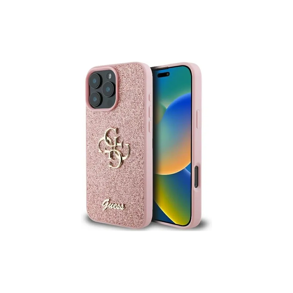 Hurtownia GSM - Etui Guess GUHCP16LHG4SGP Apple iPhone 16 Pro hardcase Fixed Glitter Big 4G różowy - GUE3480 - {ean13} - Hurt