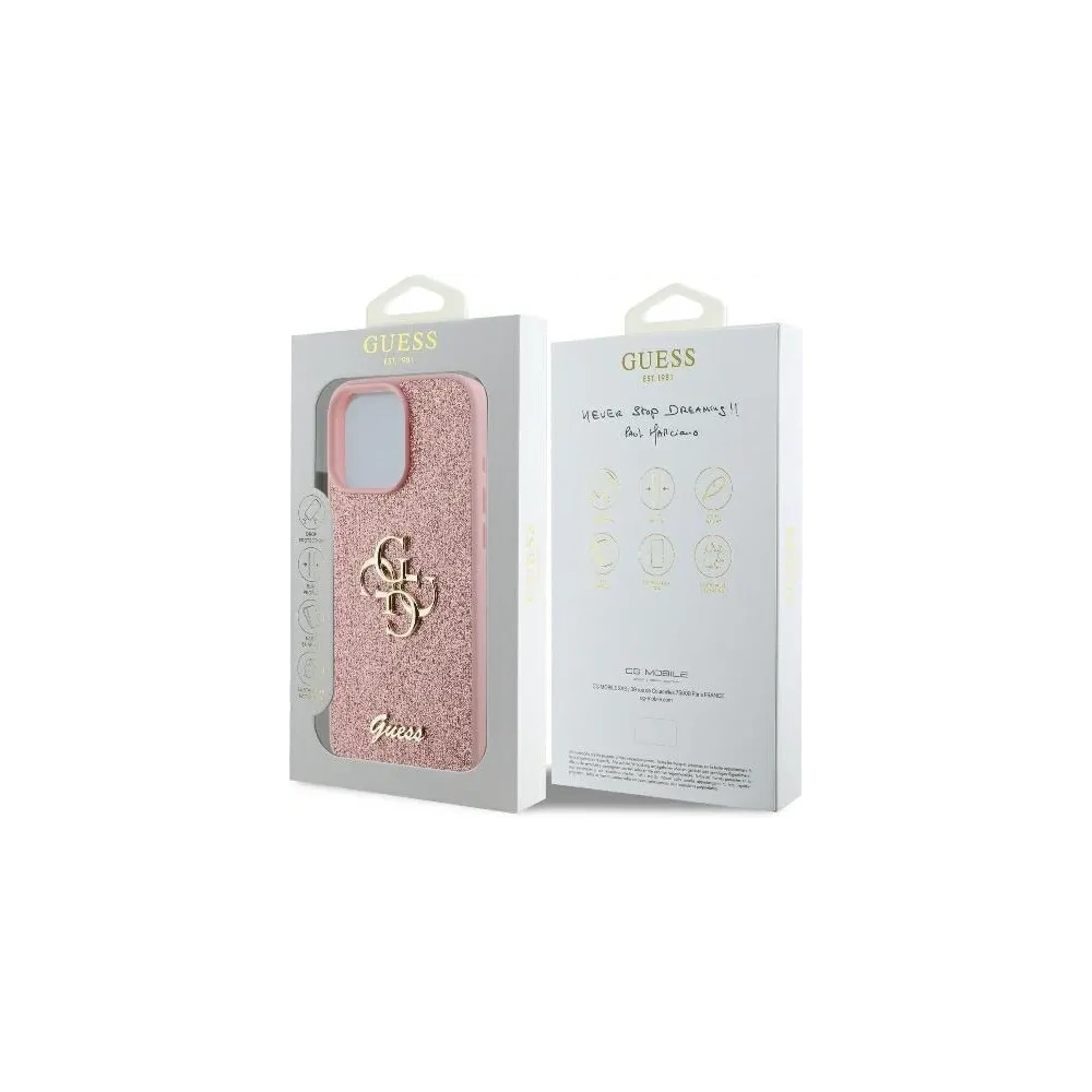 Hurtownia GSM - Etui Guess GUHCP16LHG4SGP Apple iPhone 16 Pro hardcase Fixed Glitter Big 4G różowy - GUE3480 - {ean13} - Hurt