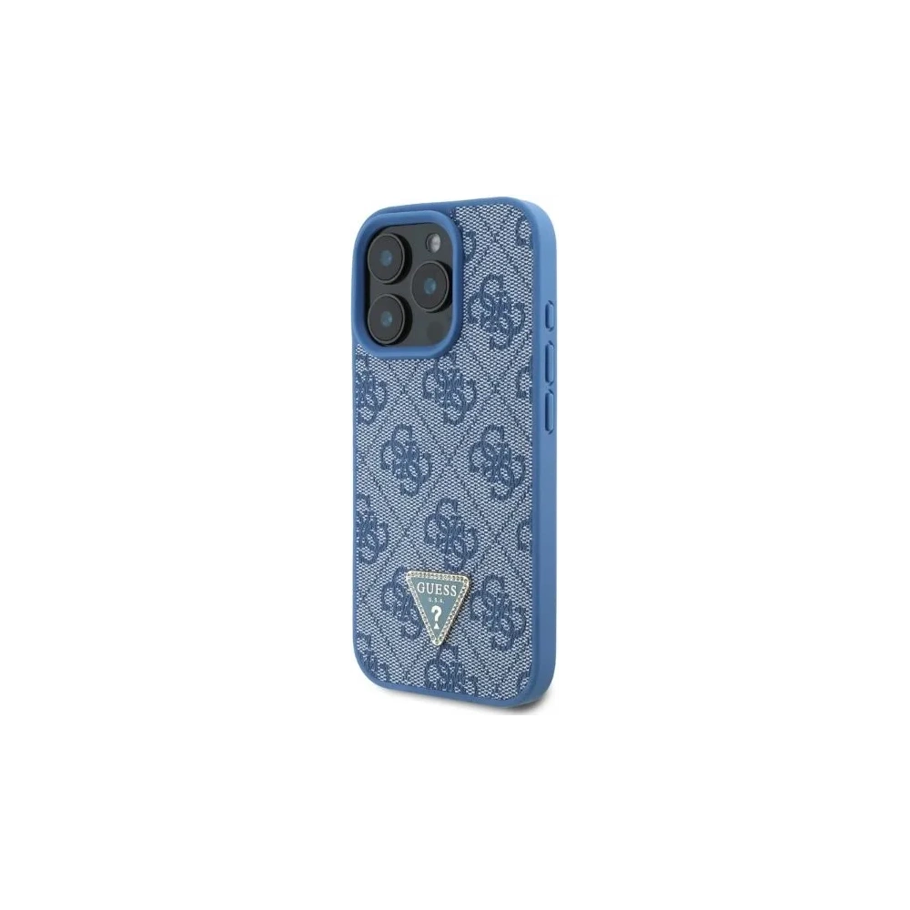 Hurtownia GSM - Guess GUHCP16LP4TDPB Apple iPhone 16 Pro Hardcase Leder 4G Triangle Strass MagSafe blau - GUE3481 - {ean13} - Hurt
