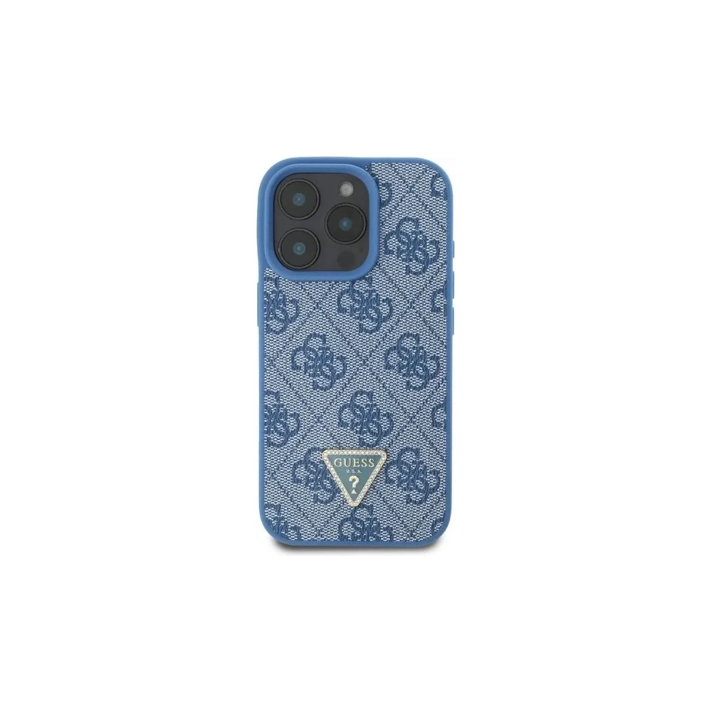 Hurtownia GSM - Guess GUHCP16LP4TDPB Apple iPhone 16 Pro Hardcase Leder 4G Triangle Strass MagSafe blau - GUE3481 - {ean13} - Hurt