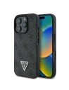Guess GUHCP16LP4TDPK Apple iPhone 16 Pro Hardcase Leder 4G Triangle Strass MagSafe schwarz - iPhone 16 Pro - Guess