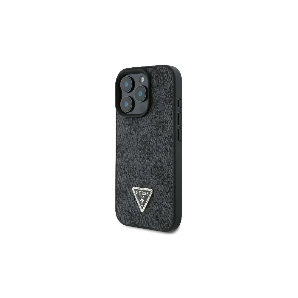 Hurtownia GSM - Guess GUHCP16LP4TDPK Apple iPhone 16 Pro Hardcase Leder 4G Triangle Strass MagSafe schwarz - GUE3482 - {ean13} - Hurt