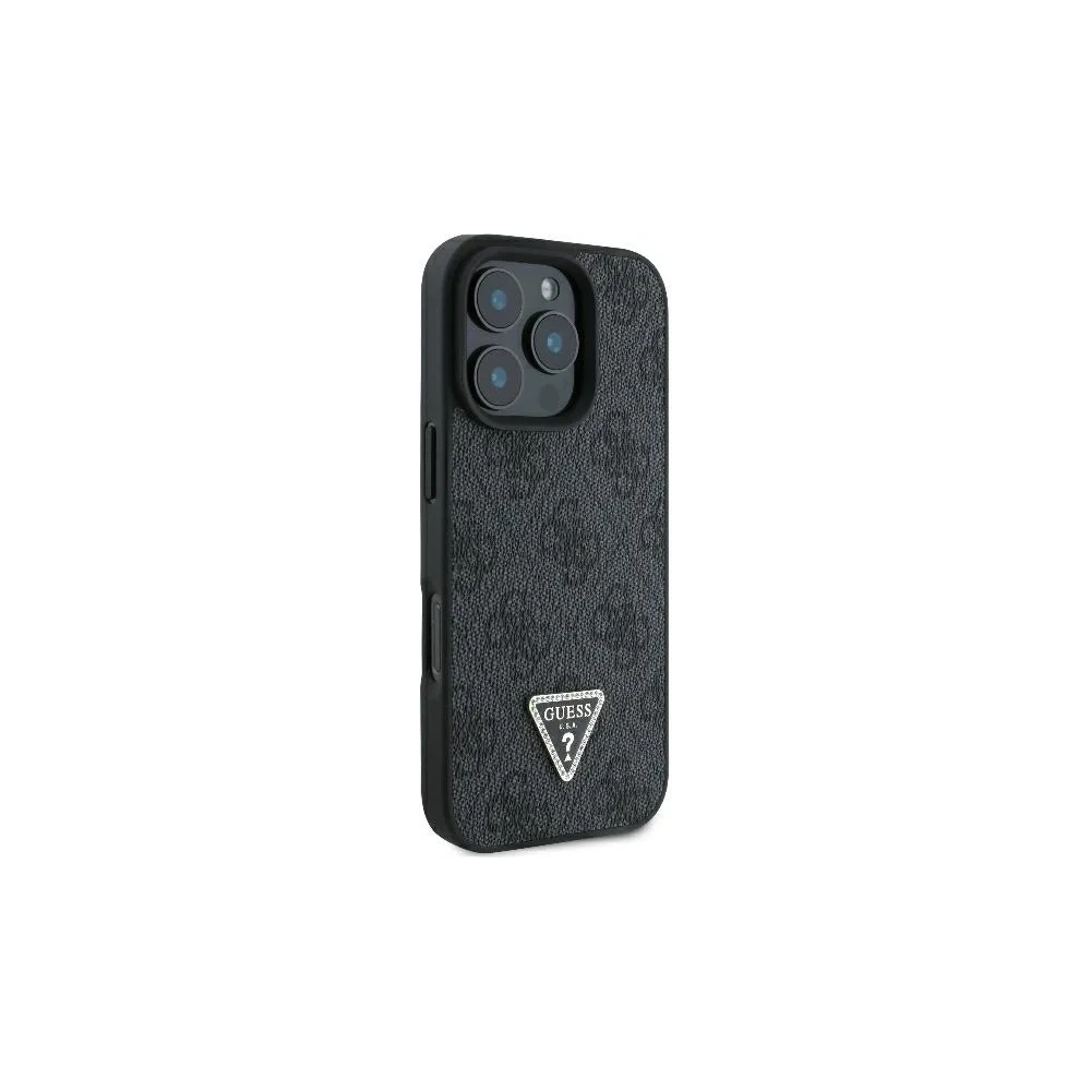 Hurtownia GSM - Guess GUHCP16LP4TDPK Apple iPhone 16 Pro Hardcase Leder 4G Triangle Strass MagSafe schwarz - GUE3482 - {ean13} - Hurt