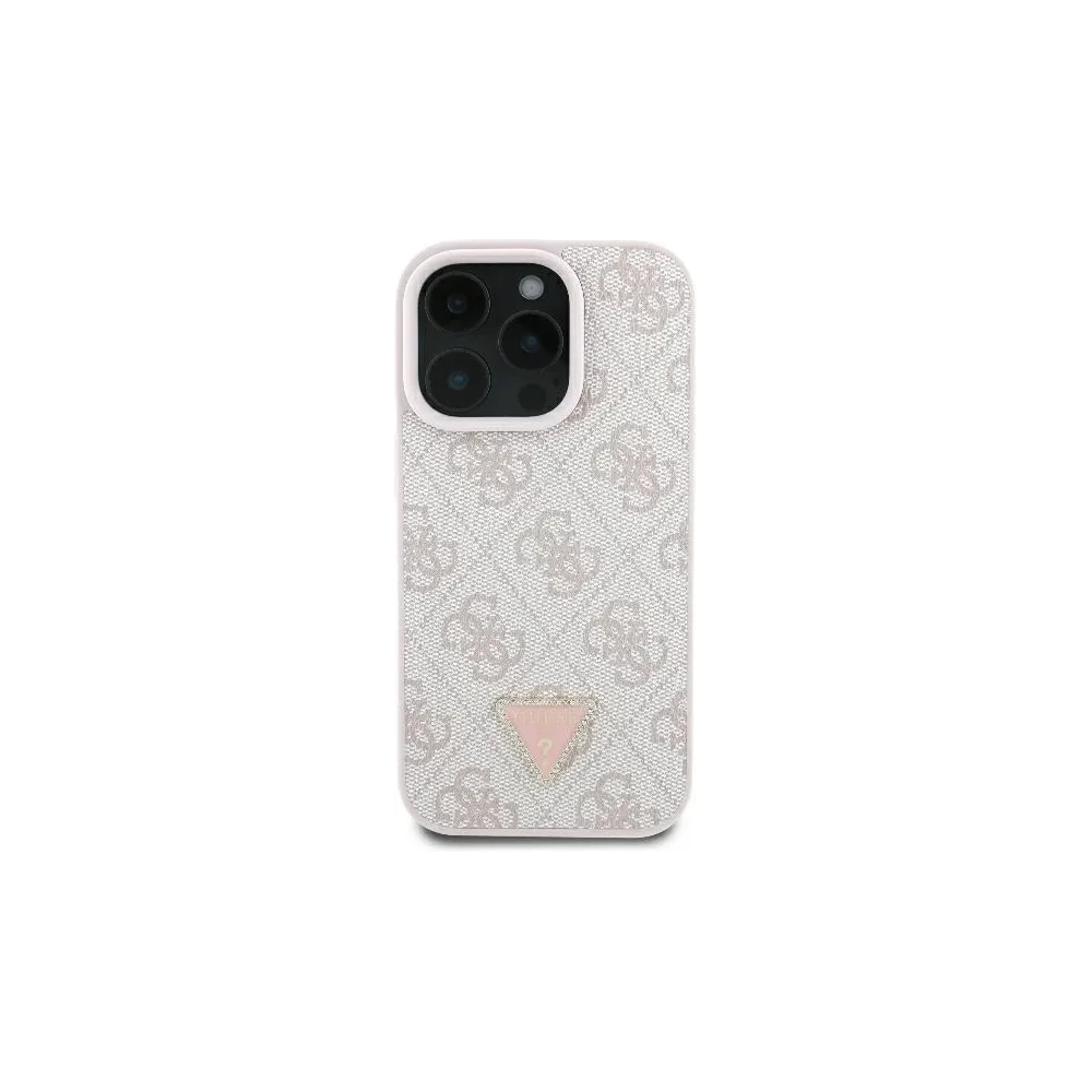 Hurtownia GSM - Guess GUHCP16LP4TDPP Apple iPhone 16 Pro kemény tok Bőr 4G Triangle Strass MagSafe rózsaszín - GUE3483 - {ean13} - Hurt