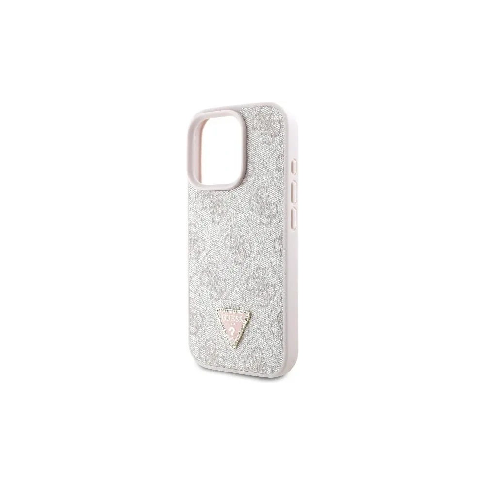 Hurtownia GSM - Guess GUHCP16LP4TDPP Apple iPhone 16 Pro kemény tok Bőr 4G Triangle Strass MagSafe rózsaszín - GUE3483 - {ean13} - Hurt