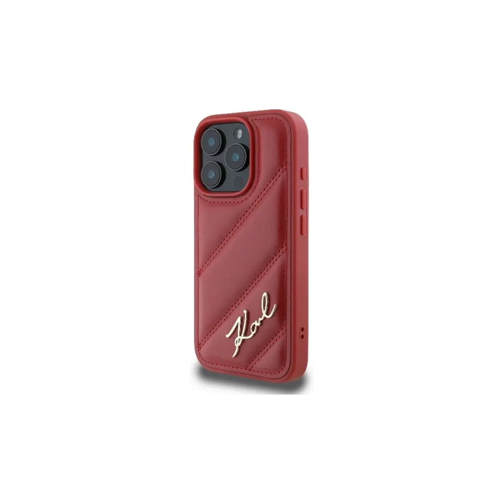 Hurtownia GSM - Etui Karl Lagerfeld KLHCP16XPQDSMGR Apple iPhone 16 Pro Max hardcase Quilted Signature czerwony - KLD2141 - {ean13} - Hurt