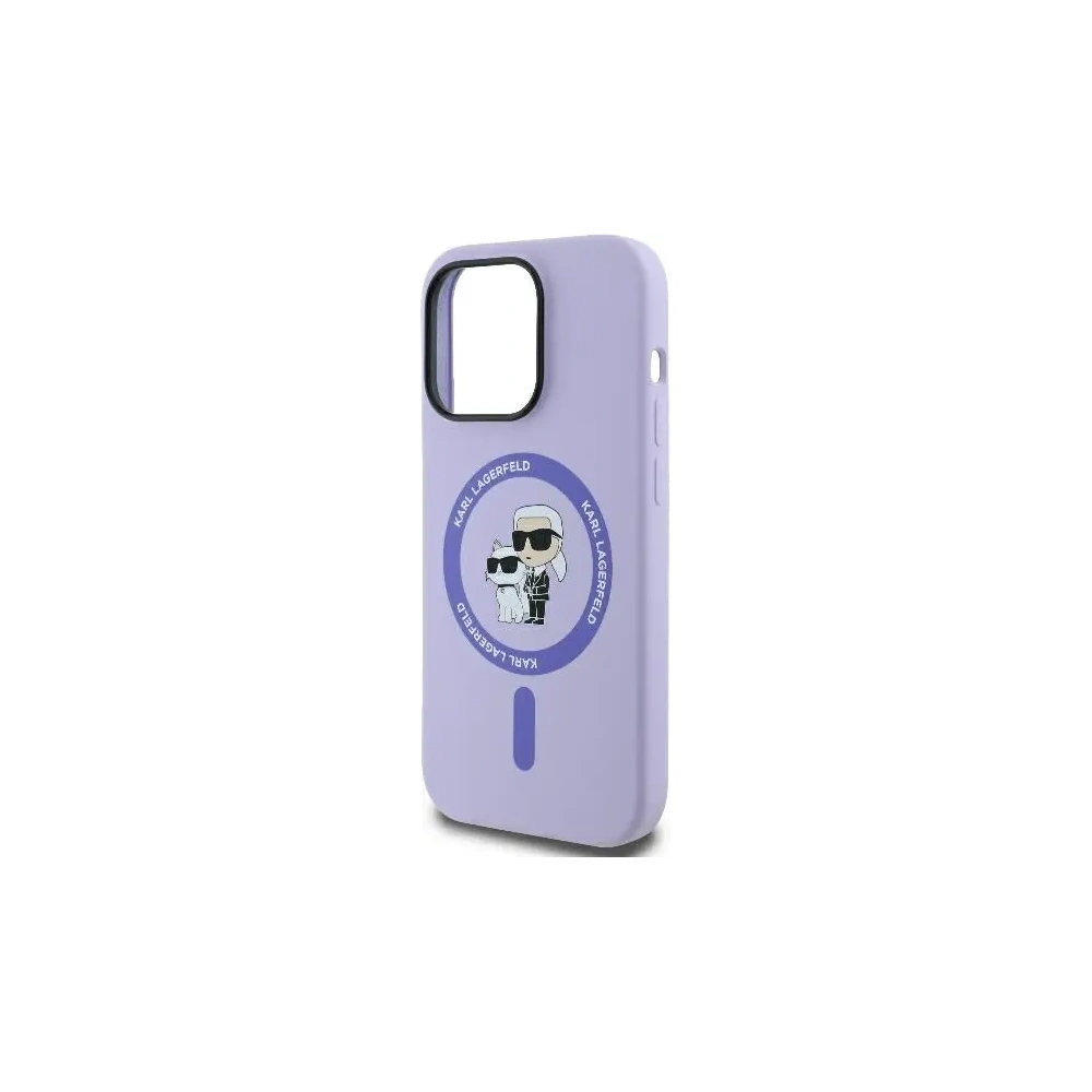 Hurtownia GSM - Karl Lagerfeld KLHMP14XSCMKCRHU Apple iPhone 14 Pro Max Hartschale Silikon Karl&Choupette Köpfe Ring MagSafe purpurrot - KLD2142 - {ean13} - Hurt