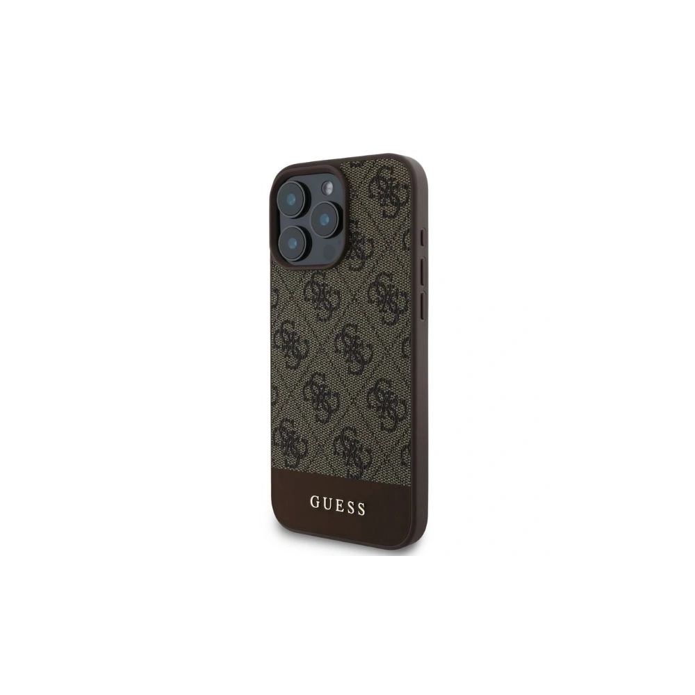 Hurtownia GSM - Fall Guess GUHCP16LG4GLBR Apple iPhone 16 Pro Hardcase 4G Unterstreifen braun - GUE3489 - {ean13} - Hurt