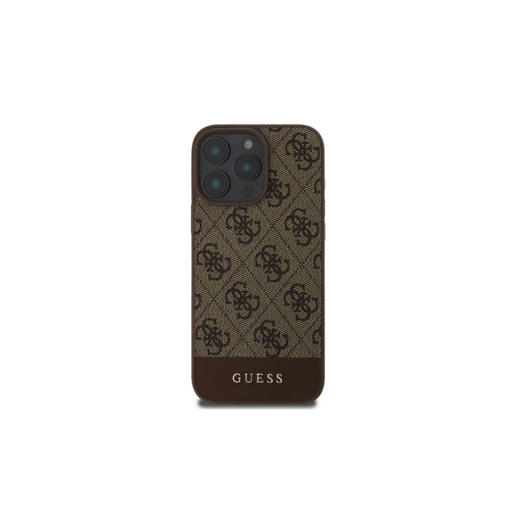 Hurtownia GSM - Fall Guess GUHCP16LG4GLBR Apple iPhone 16 Pro Hardcase 4G Unterstreifen braun - GUE3489 - {ean13} - Hurt