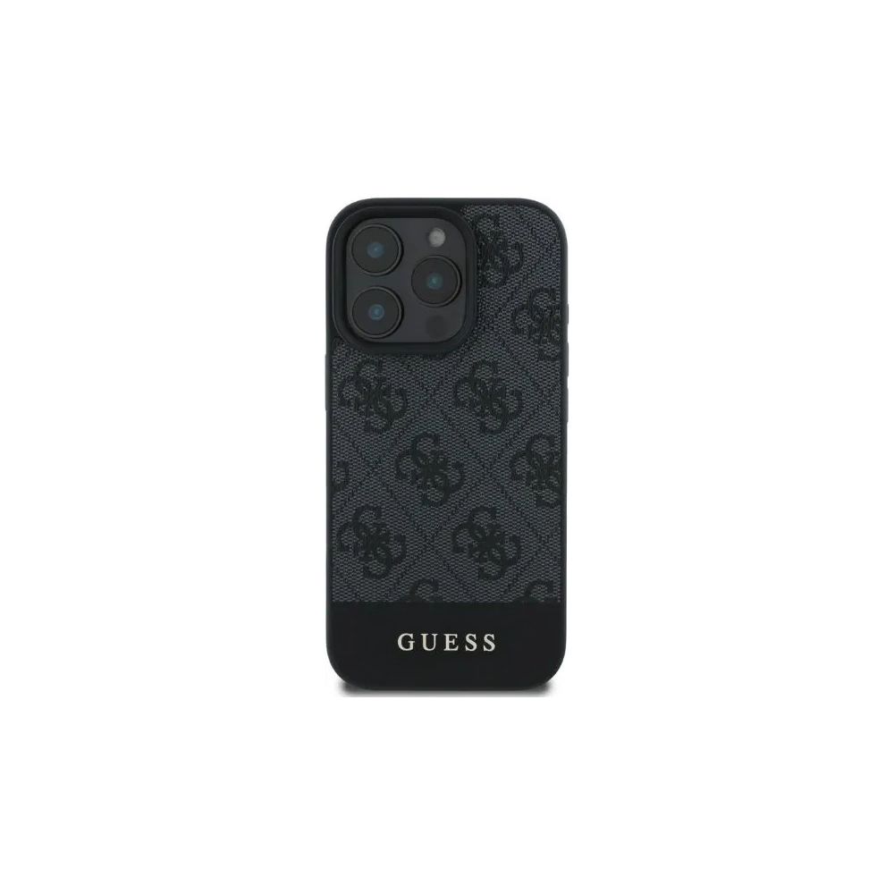 Hurtownia GSM - Fall Guess GUHCP16LG4GLGR Apple iPhone 16 Pro Hardcase 4G Untere Streifen grau - GUE3490 - {ean13} - Hurt
