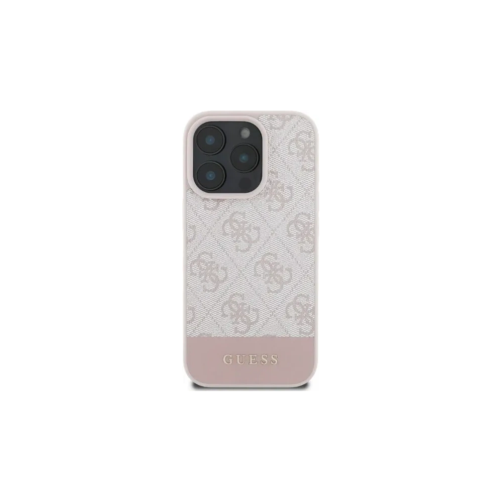 Wholesale Case Guess GUHCP16LG4GLPI Apple iPhone 16 Pro hardcase 4G Bottom Stripe pink - GUE3491 - {ean13} - Hurt