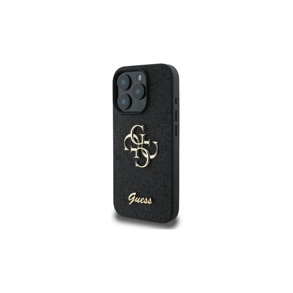 Hurtownia GSM - Eset Guess GUHCP16LHG4SGK Apple iPhone 16 Pro kemény tok Rögzített csillogó Nagy 4G fekete - GUE3492 - {ean13} - Hurt