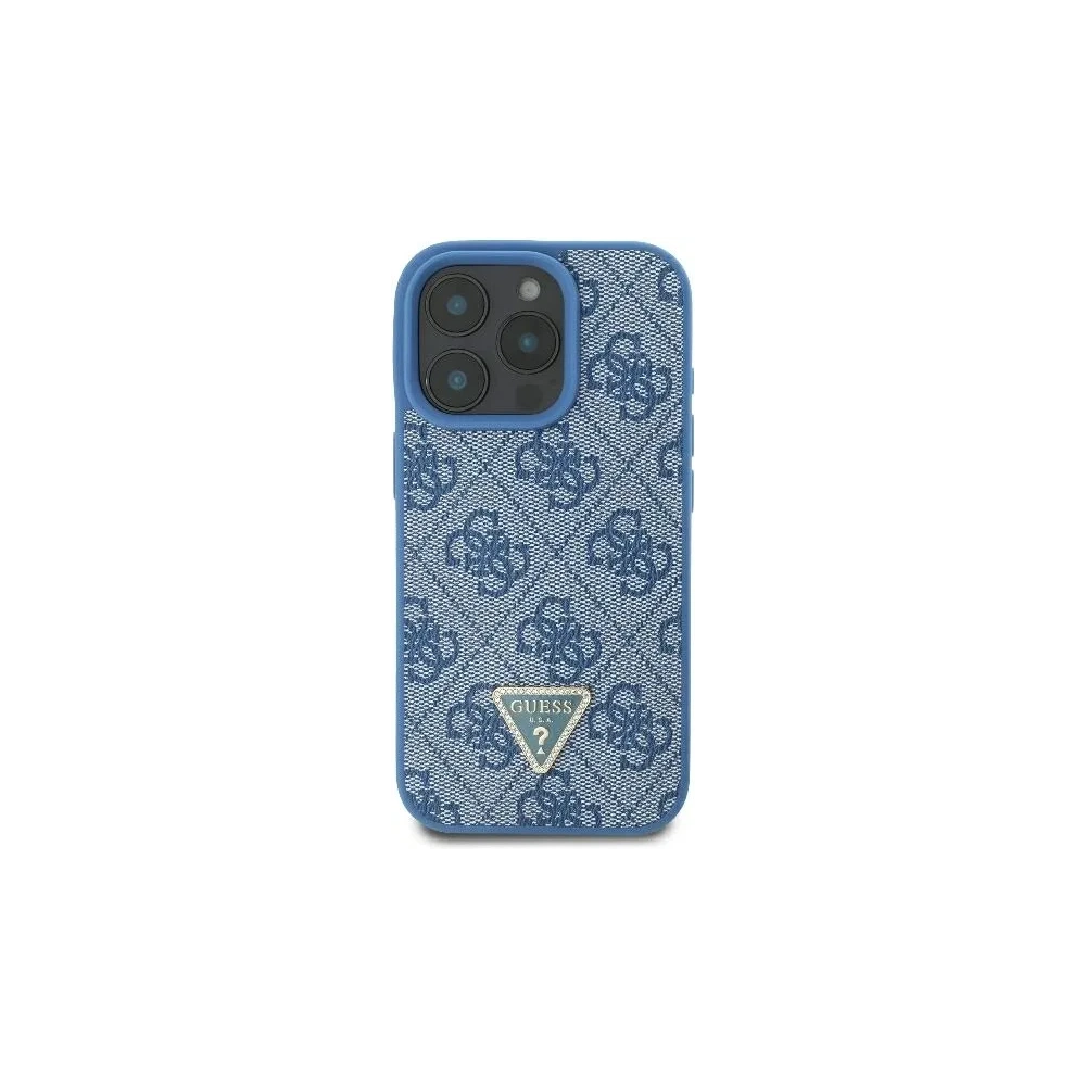 Hurtownia GSM - Fall Guess GUHCP16LP4TDSCPB Apple iPhone 16 Pro Hartschale Leder Metall Logo Strass Crossbody blau - GUE3493 - {ean13} - Hurt