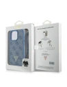Hurtownia GSM - Eset Guess GUHCP16LP4TDSCPB Apple iPhone 16 Pro keménytok Bőr Fém Logó Strassz Crossbody kék - GUE3493 - {ean13} - Hurt