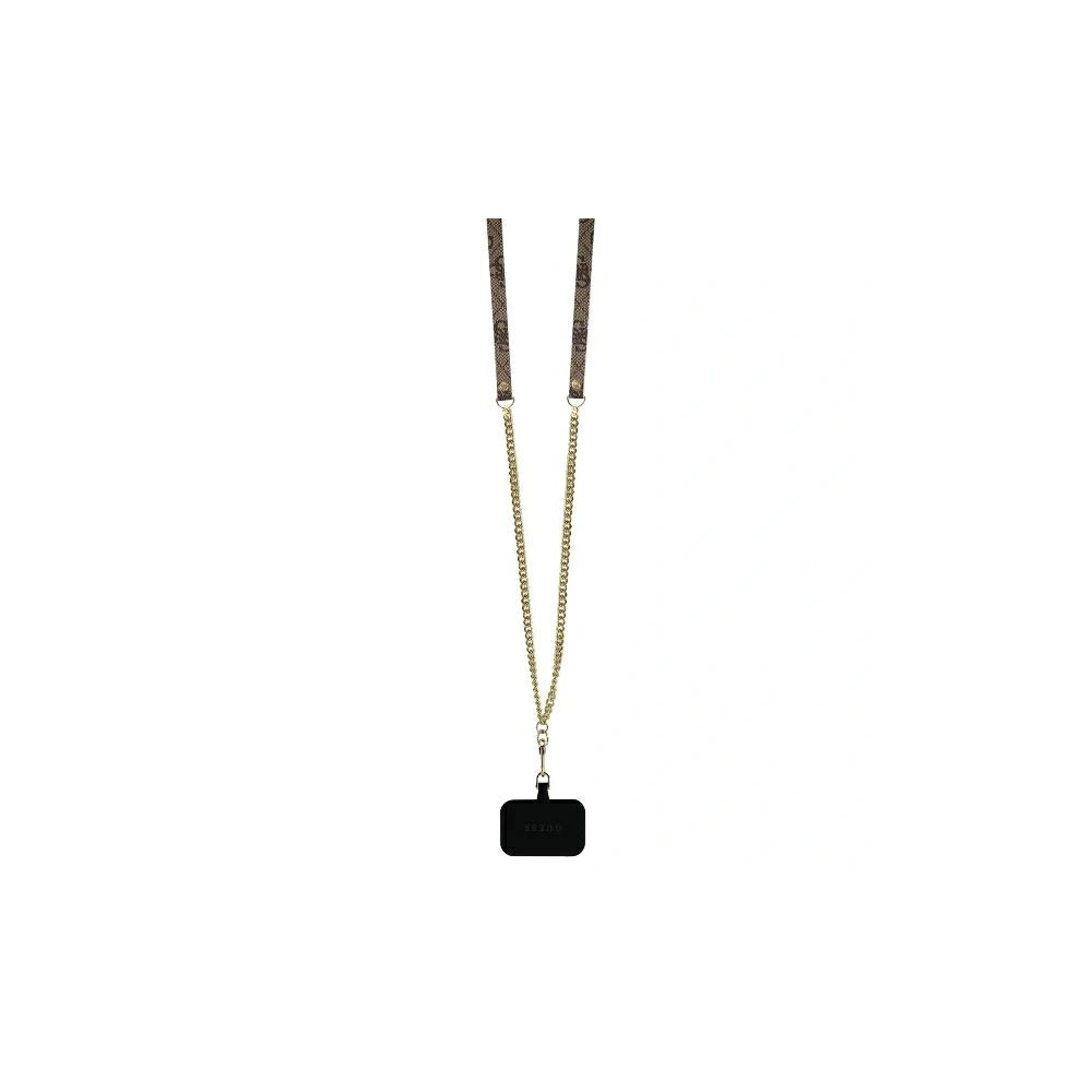 Hurtownia GSM - Fall Guess GUHCP16LP4TDSCPW Apple iPhone 16 Pro Hartschale Leder Metall-Logo Strass Umhängetasche braun - GUE3496 - {ean13} - Hurt