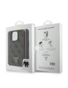 Hurtownia GSM - Eset Guess GUHCP16LP4TDSCPW Apple iPhone 16 Pro keménytok Bőr Fém Logó Strassz Keresztpánt barna - GUE3496 - {ean13} - Hurt