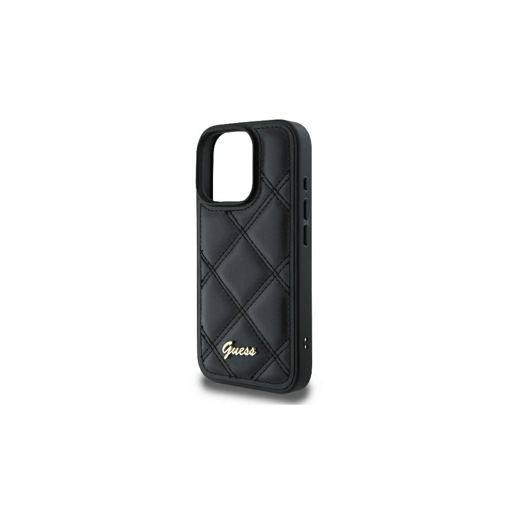 Hurtownia GSM - Fall Guess GUHCP16LPSQSQSK Apple iPhone 16 Pro Hartschale Ge quiltetes Metall-Logo schwarz - GUE3497 - {ean13} - Hurt
