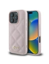 Fall Guess GUHCP16LPSQSQSP Apple iPhone 16 Pro Hardcase Quilted Metal Logo pink - iPhone 16 Pro - Guess