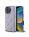 Etui Guess GUHCP16LPSQSQSU Apple iPhone 16 Pro hardcase Quilted Metal Logo světle fialová - iPhone 16 Pro - Guess