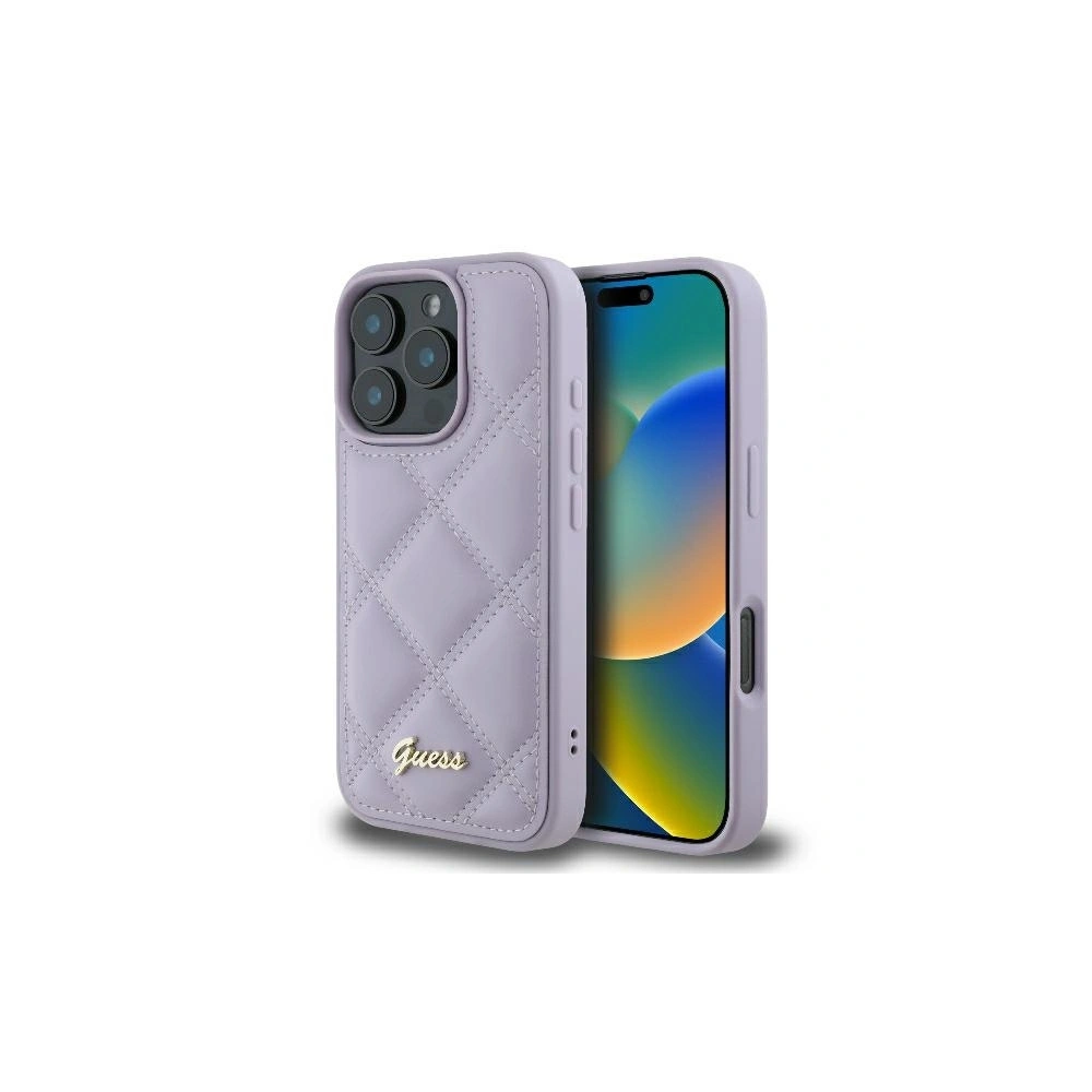 Hurtownia GSM - Eset Guess GUHCP16LPSQSQSU Apple iPhone 16 Pro kemény tok Tűzött Fém Logó világoslila - GUE3499 - {ean13} - Hurt