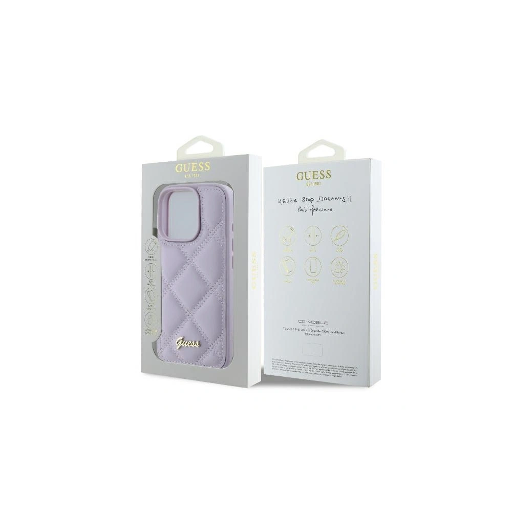 Hurtownia GSM - Eset Guess GUHCP16LPSQSQSU Apple iPhone 16 Pro kemény tok Tűzött Fém Logó világoslila - GUE3499 - {ean13} - Hurt