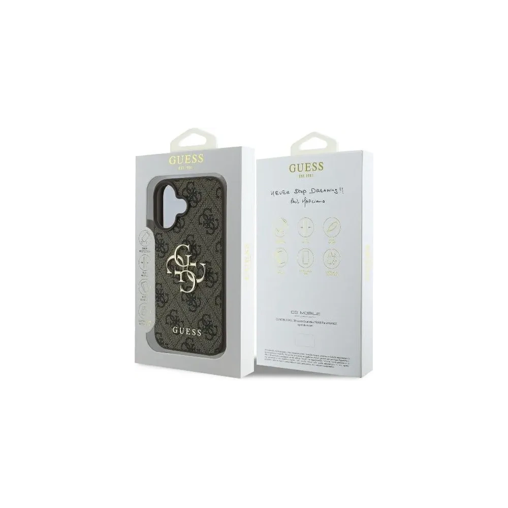 Hurtownia GSM - Případ Guess GUHCP16M4GMGBR Apple iPhone 16 Plus tvrdý obal 4G Velké logo hnědá - GUE3500 - {ean13} - Hurt