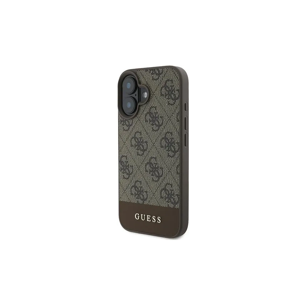 Hurtownia GSM - Eset Guess GUHCP16MG4GLBR Apple iPhone 16 Plus keménytok 4G Alsó Csík barna - GUE3504 - {ean13} - Hurt