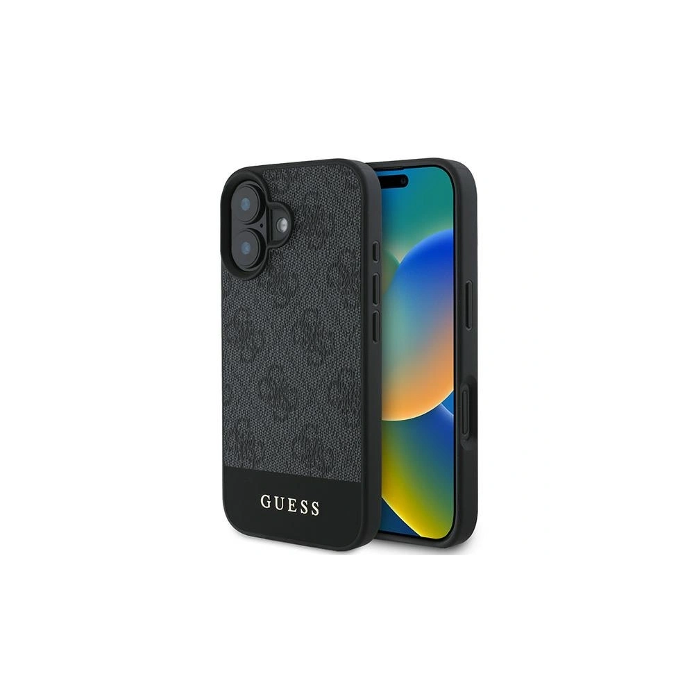 Hurtownia GSM - Eset Guess GUHCP16MG4GLGR Apple iPhone 16 Plus keménytok 4G Alsó Csík szürke - GUE3505 - {ean13} - Hurt