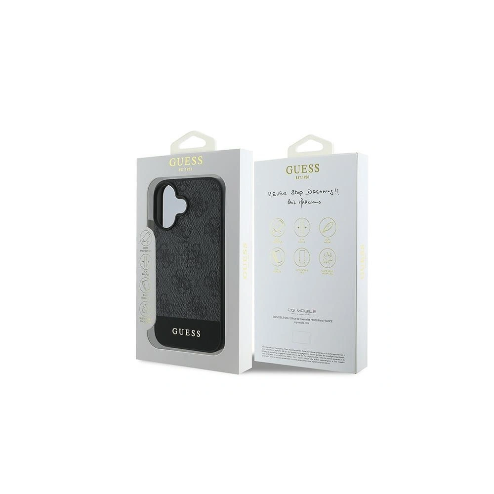 Hurtownia GSM - Eset Guess GUHCP16MG4GLGR Apple iPhone 16 Plus keménytok 4G Alsó Csík szürke - GUE3505 - {ean13} - Hurt