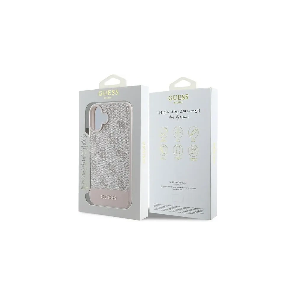 Hurtownia GSM - Eset Guess GUHCP16MG4GLPI Apple iPhone 16 Plus kemény tok 4G Alsó csík rózsaszín - GUE3506 - {ean13} - Hurt