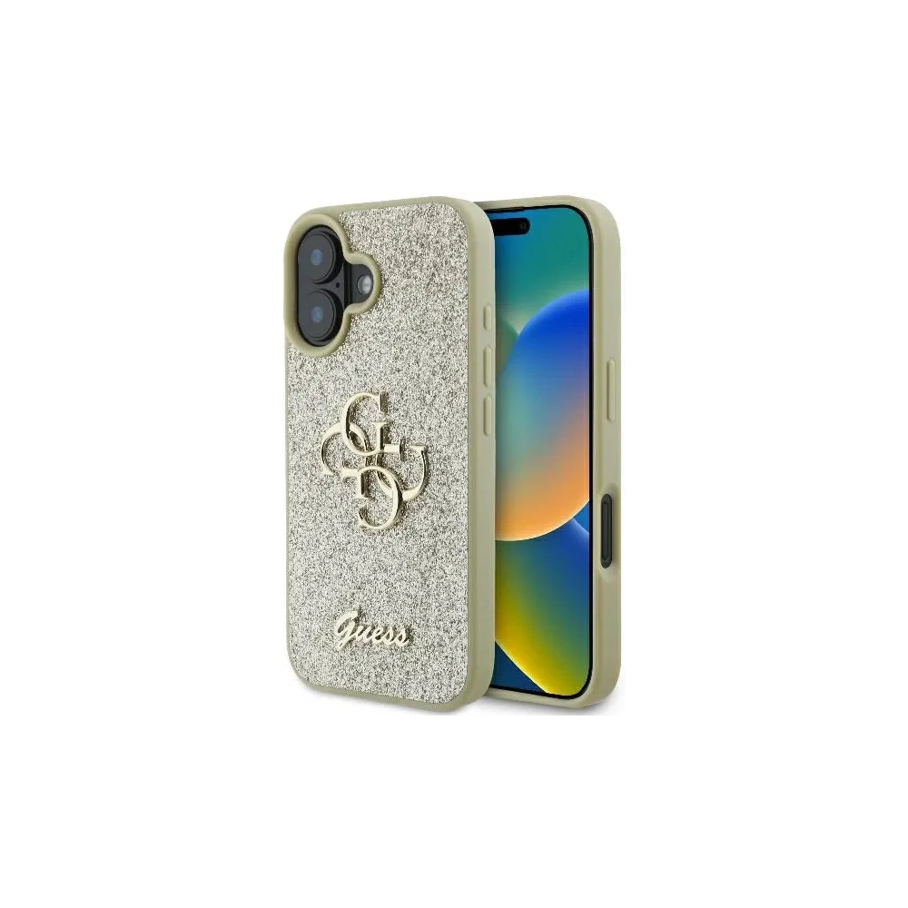Hurtownia GSM - Eset Guess GUHCP16MHG4SGD Apple iPhone 16 Plus kemény tok Rögzített Csillám Nagy 4G arany - GUE3507 - {ean13} - Hurt