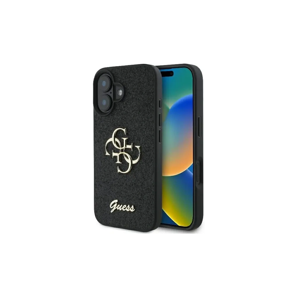 Hurtownia GSM - Eset Guess GUHCP16MHG4SGK Apple iPhone 16 Plus kemény tok Rögzített Csillogás Nagy 4G fekete - GUE3508 - {ean13} - Hurt