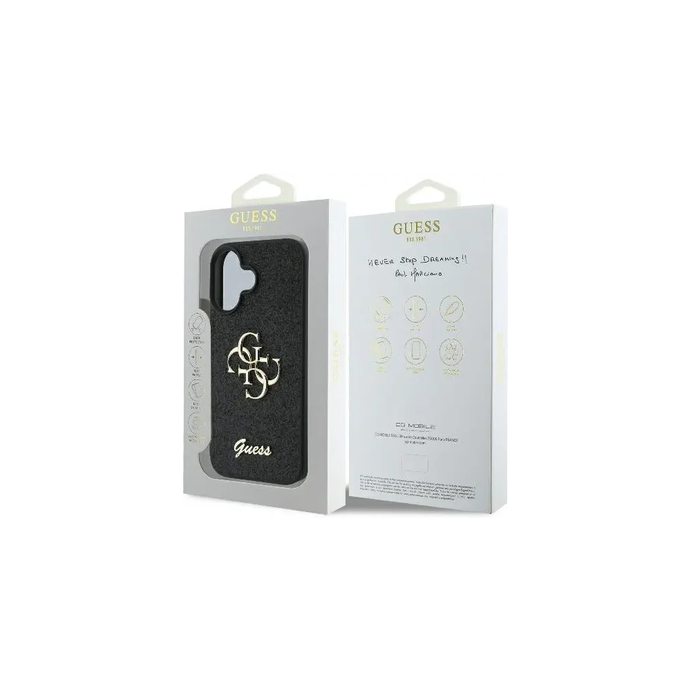 Hurtownia GSM - Eset Guess GUHCP16MHG4SGK Apple iPhone 16 Plus kemény tok Rögzített Csillogás Nagy 4G fekete - GUE3508 - {ean13} - Hurt