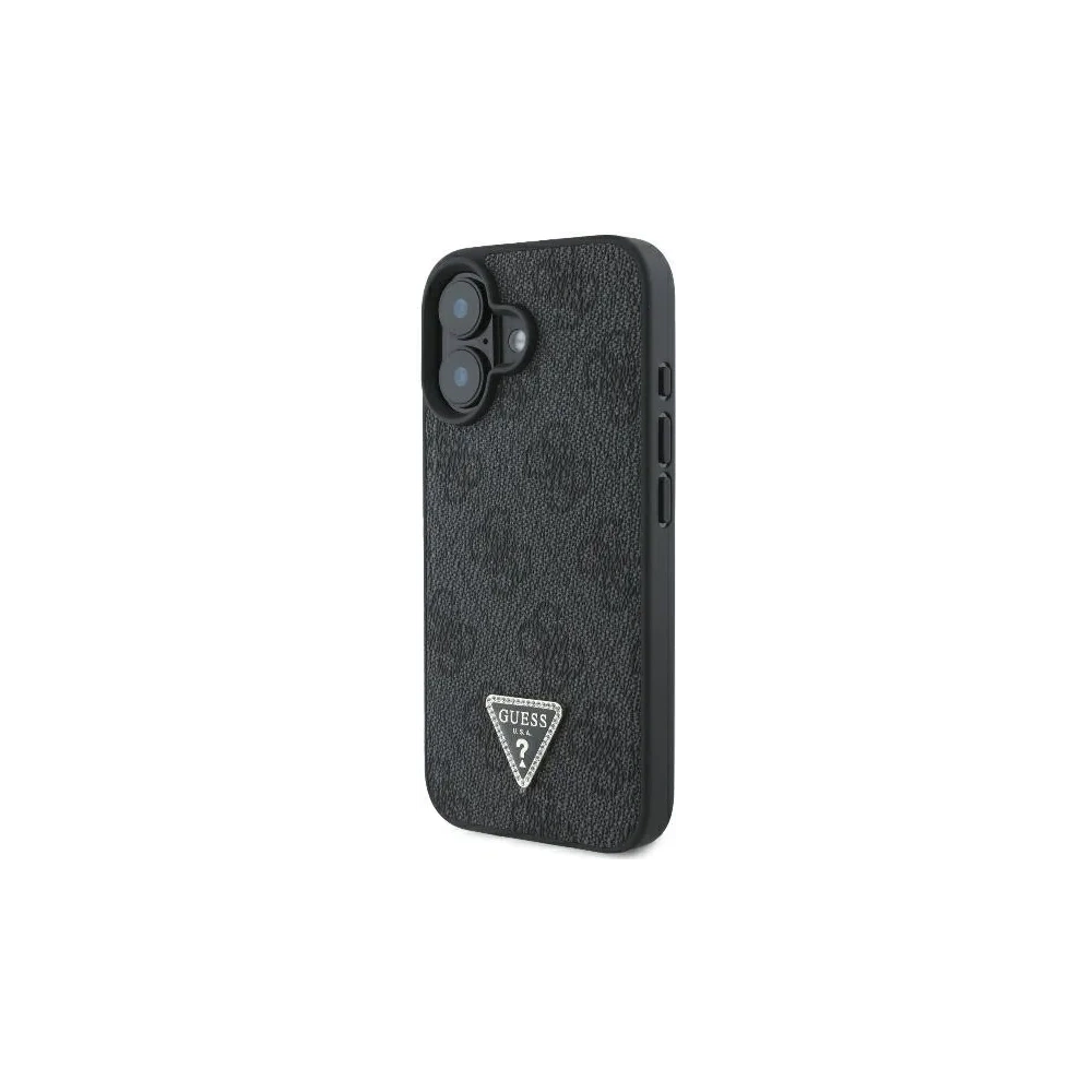 Hurtownia GSM - Fall Guess GUHCP16MP4TDPK Apple iPhone 16 Plus Hartschale Leder 4G Triangle Strass MagSafe schwarz - GUE3510 - {ean13} - Hurt