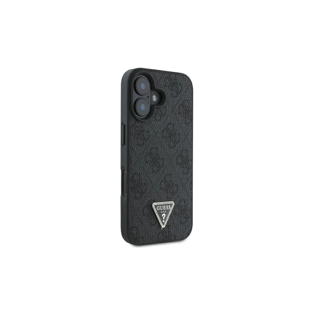 Hurtownia GSM - Caz Guess GUHCP16MP4TDPK Apple iPhone 16 Plus hardcase din piele 4G Triangle Strass MagSafe negru - GUE3510 - {ean13} - Hurt