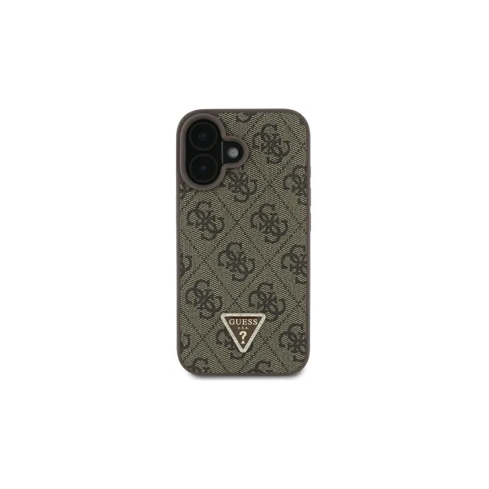 Hurtownia GSM - Pouzdro Guess GUHCP16MP4TDPW Apple iPhone 16 Plus tvrdé pouzdro kožené 4G Triangle Strass MagSafe hnědé - GUE3512 - {ean13} - Hurt
